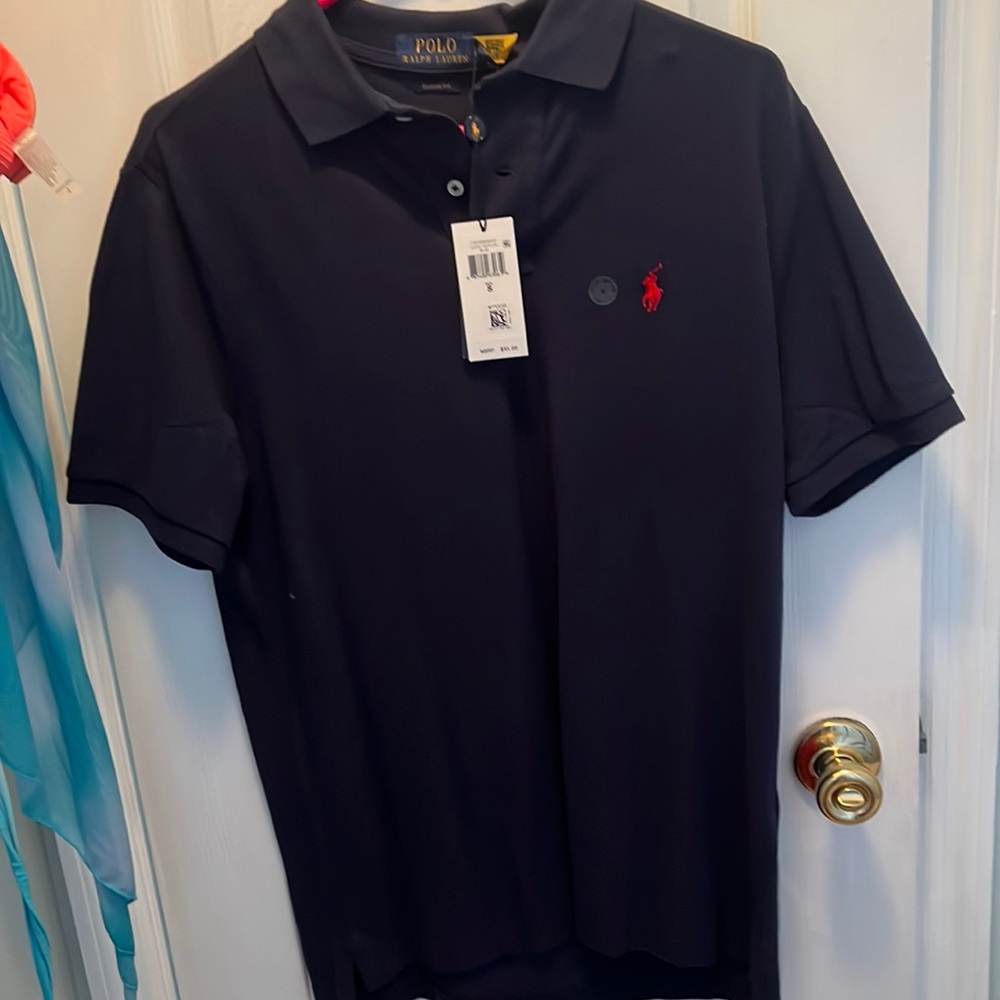Mens Polo Collard T-Shirt Adult Small